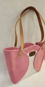 Bolso de mano de paja tejida con cierre magnético, bolso portátil para la playa, bolso de hombro para viaje, para mujer, bolsos de mano para mujer. - Product Image 3