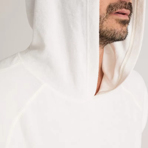 Low Price Comfortable Men's Breathable Half Zip Hoodie with Discharge Printing 100% Cotton Velour Winter Custom Made Oversized - Product Image 3