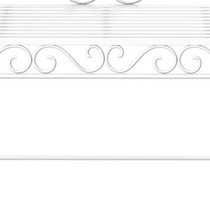 Panca da Giardino in Ghisa Anticata Bianco Crema da 45 Pollici per Esterni, Cortili e Arredamento Alberghiero - Product Image 6