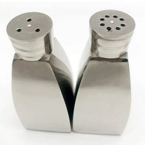 Pot à sel en acier inoxydable pour la table, salières et poivrières élégantes en argent, récipient à assaisonnements, argenterie de qualité supérieure - Product Image 5