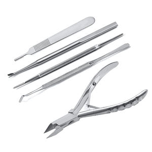 5pcs Manicure Pedicure Set Stainless Steel Instrument Set - Product Image 1