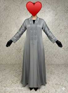 Robe musulmane de haute qualité, de créateur, pour soirée, avec broderie de feuilles faite à la main, burqa, foulard islamique, dupatta, abaya de luxe, hijab droit. - Product Image 2