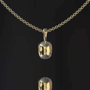 Octagon Cut Geometric Moissanite Pendant 14K Gold Certified Luxury Necklace - Product Image 5