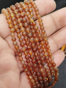 Ágata Banda de Color al por Mayor, Cuentas Sueltas de Ágata Banda de Color Marrón Café de 4mm, Piedra Natural Redonda para Fabricación de Joyas - Product Image 5