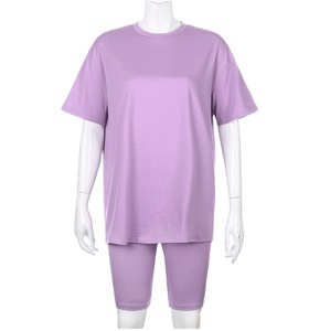 Ensemble décontracté 2 pièces pour femme : Blouse vintage imprimée à manches courtes et short, 100 % coton, idéal pour l'été et l'entraînement 2026 - Product Image 5