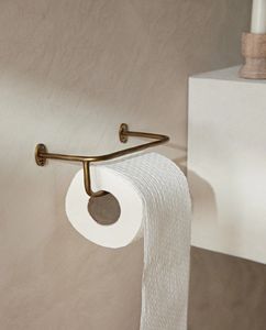 Porte-papier toilette classique en métal au design intemporel pour la décoration et l'utilité traditionnelles de la salle de bain - Product Image 1