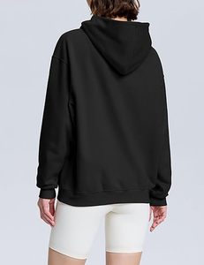 Sudadera con Capucha para Mujer, Diseño Asimétrico con Bloques de Color, Sudadera Holgada con Bolsillos, Corte Regular, Ropa de Otoño - Product Image 6