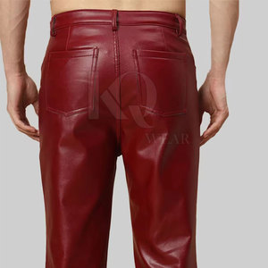 Pantalon en cuir élégant, style slim fit, doublure intérieure chaude, pantalon tendance pour un usage décontracté et quotidien - Product Image 6