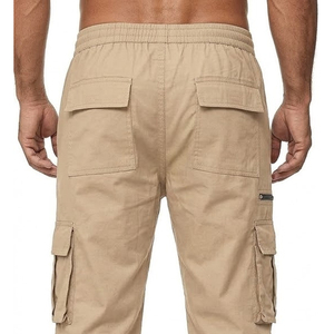 Pantalon cargo personnalisé pour homme, multi-poches, décontracté, streetwear, taille élastique, vente en gros, OEM, ODM, fournisseur d'usine de vêtements - Product Image 6