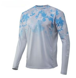 Camisa de Pesca de Manga Larga para Hombre, Estampado de Camuflaje, Protección UPF 50, Anti-UV, Poliéster, Estilo Pullover - Product Image 4