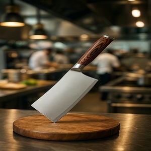 Couteau à viande artisanal de qualité industrielle A&M Enterprises, couteau de cuisine en acier inoxydable, lame à pointe tombante, 10 pouces, manche en bois - Product Image 2