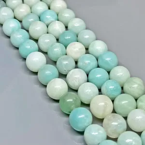 ลูกปัดอเมซอนไนต์ธรรมชาติขนาด 4 มม. รูปทรงกลมเรียบ เกรด AA ร้อยเป็นเส้น - Product Image 4