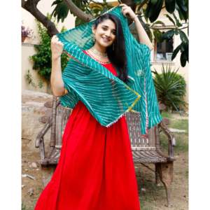 Conjunto de Traje de Gasa Rojo Frambuesa XS - Product Image 6