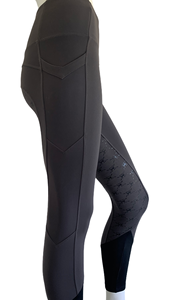 Personalized Comfortable <b>Silicone</b> Horse Riding Tights with Pockets Equestrian Leggings Breeches for Women Horsekraft - Product Image 4
