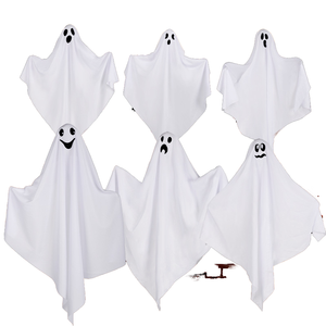 Décoration d'extérieur en plastique imperméable pour Halloween : petit fantôme blanc effrayant à suspendre, idéal pour <span class=keywords><strong>maison</strong></span> <span class=keywords><strong>hantée</strong></span>, salle secrète, bar - Product Image 1