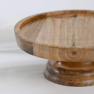 Support à gâteau en bois naturel, présentoir à dessert rustique - Product Image 3