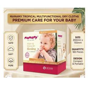 Mamamy Tropical Multi-purpose Dry <b>Cloths</b> 180pcs | Bulk Disposable Make Up Remover & Baby Care Cotton <b>Face</b> Towel - Product Image 5