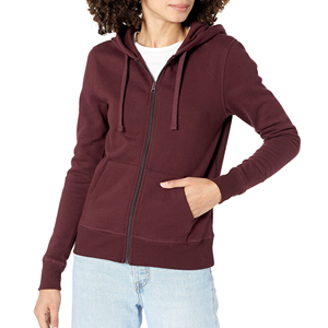 Nouvelle Arrivée : Sweat à Capuche Zippé Ample à Manches Longues pour Femme, Style Hip-Hop, en Polaire Couleur Unie, Collection Automne Hiver - Product Image 1