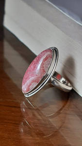 Bague en pierre rose de Style classique en argent Sterling 925 pour femmes pierre de naissance pierre précieuse bijoux de mariage et de fête bague en pierre Marquise - Product Image 2