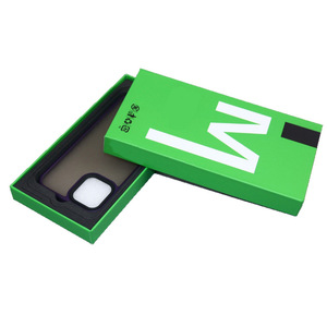 Caja de Embalaje para Teléfono con Cubierta Magnética Personalizada de Fábrica, Papel Especial Verde, para iPhone y Samsung - Product Image 1