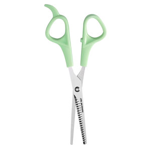 Professional 6-Inch Green Hair Cutting Scissors and Thinning Shears Set 2-Pack Stainless Steel Hair Styling Tools with Comb - Product Image 2