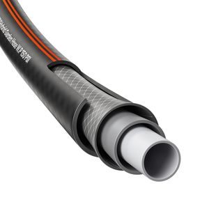 Tubo da Giardino in Gomma Rinforzata a 4 Strati da 5/8 Pollici, Lunghezza 75 Piedi, Pressione di Lavoro 150 PSI, Pressione di Rottura 600 PSI, Flessibile e Anti-Piega, per Esterni, 100m - Product Image 2