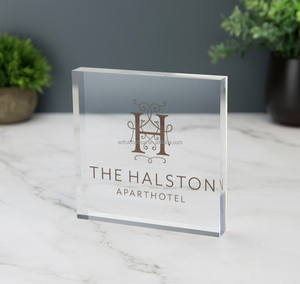 Custom Brand Logo Solid <b>Acrylic</b> Cube Display Rack: Clear Transparent Frame with Customizable <b>Acrylic</b> <b>Blocks</b> - Product Image 4