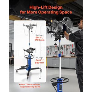 AC <b>1660</b> Lbs/0.75 Ton Hydraulic Transmission Jack for Car Telescoping 360-degree Sw Foot Pedal Lifting Capacity - Product Image 2