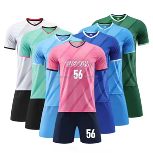 Ensemble de maillots de football personnalisés pour enfants et adultes Nouveau style d'uniformes de football Shorts Fitness Survêtement Vêtements de football américain pour hommes - Product Image 1