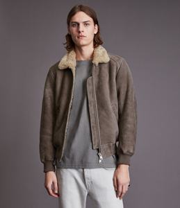 Nouvelle arrivée, prix de gros, veste bomber en cuir d'agneau de haute qualité, veste de moto en toile, taille plus - Product Image 1