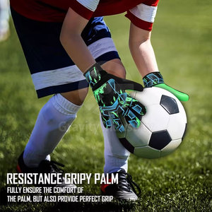 Latest Design High Quality Leather Goalkeeper Gloves Non-Slip Breathable Adjustable Wrist <b>Strap</b> Low MOQ - Product Image 6