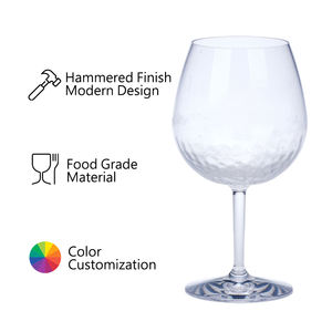 [Holar] Copa redonda de base martillada irrompible de cristal de gran venta hecha en Taiwán para aniversarios de cumpleaños de bodas - Product Image 3