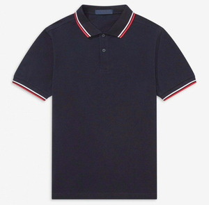 Camisa Casual de Manga Corta para Hombre, 100% Algodón Canvas, Secado Rápido, Corte Regular, Logotipo Bordado en la Parte Delantera, Cuello con Ribete Rojo - Product Image 4