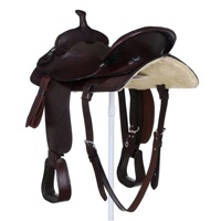 Selle de randonnée en cuir véritable Western |   Selle d'équitation d'endurance pour l'entraînement au ranch, la randonnée à longue distance, selle de cheval personnalisée