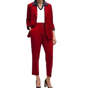 กางเกงทำงานสำหรับผู้หญิงกางเกงทางการสีทึบแฟชั่นใหม่สำหรับใส่กลางแจ้งดีไซน์ตามสั่ง - Product Image 1