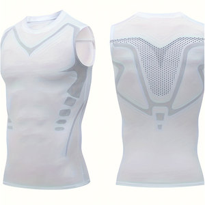 Smooth Fit Sportswear <b>Base</b> <b>Layer</b> Quick Dry Gym Practice Wear Sleeveless Compression Shirt - Product Image 3