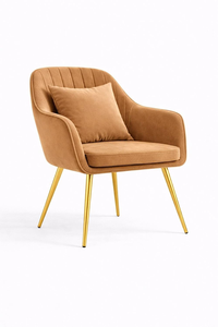 Fauteuil à bascule moderne et confortable en velours rembourré avec accoudoirs et coussin pour chambre, appartement, salle à manger, bureau, extérieur, villa - Product Image 3