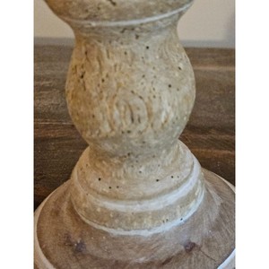 Ensemble de porte-bougies en bois recyclé fait main, vente en gros |   Finition vieillie - Product Image 6