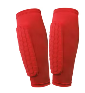 Blue Soccer <b>Shin</b> Guards With <b>Padded</b> Protection For Adults Lightweight Pull On Design All Seasons Use - Product Image 2