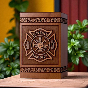 Handcrafted Wooden Cremation Urn with Bird Carving | Personalized Memorial Memorial Keepsake by AYAANS - Product Image 5