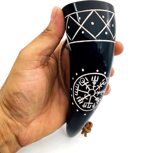 Corne à boire en buffle 100% naturelle, fabriquée à la main, écologique, marque FAIZA CRAFT, provenant de l'Uttar Pradesh, pour la bière et l'eau - Product Image 5