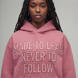 Sudadera con Capucha Holgada de Invierno para Mujer, Estilo Urbano, con Bordado Desgastado, Transpirable, Ecológica, con Forro Polar Grueso - Product Image 3