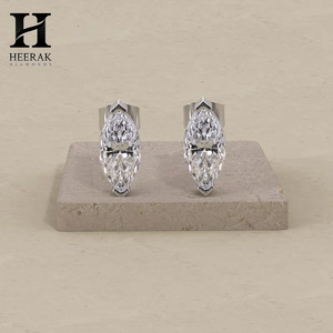 925 Sterling <b>Silver</b> Heart Cut Moissanite <b>Stud</b> Earrings VVS1 D Color Lab Grown Diamond Heart <b>Studs</b> for Women Fine Jewelry - Product Image 3