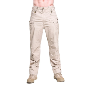Pantalon cargo en toile 100 % coton de haute qualité pour homme, taille mi-haute, multi-poches, décontracté, pour le travail en extérieur - Product Image 2