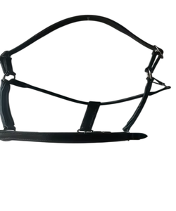 Harnais en cuir de cheval personnalisé, de qualité supérieure, avec embout de nez rembourré, quincaillerie or rose, pour dressage, course de chevaux, entraînement, sur mesure - Product Image 3