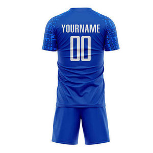Maillot de foot pour homme, col rond, polyester, uniforme de foot sublimé avec logo et nom personnalisés, uniforme de foot OEM - Product Image 4