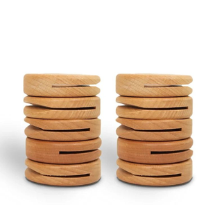 Lot de dix pinces à pâte personnalisables en bois naturel, multifonctionnelles, article très demandé - Product Image 1