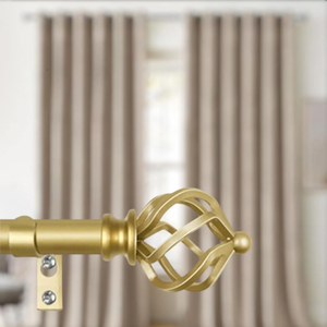 Barra de Cortina de Acero Premium con Adornos Decorativos - Product Image 1