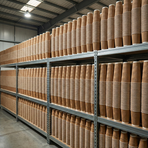 Vaso de Papel Ecológico de 6oz/180ml con Pared Ondulada, Apto para Alimentos, Aislado, para Café, Comida Rápida y Servicio de Comida para Llevar - Product Image 6