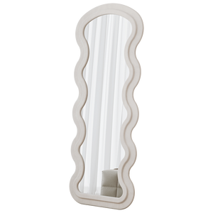 Specchio a Figura Intera Ondulato in Flanella Bianca per Camera da Letto o Soggiorno, da Appendere o Montare a Parete - Product Image 4